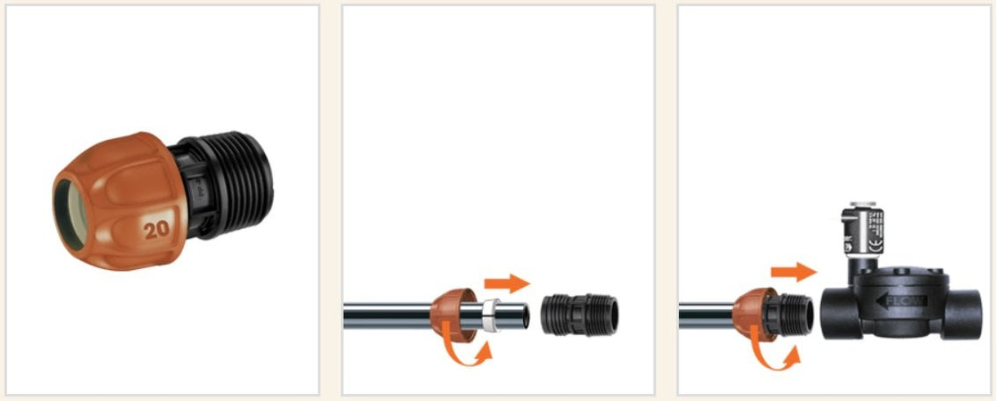 Raccordo d.20mm Filetto 1" M Claber