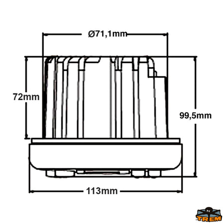 Radio Da Cruscotto Fm/Dab/Ros Stereo Tondo Trem