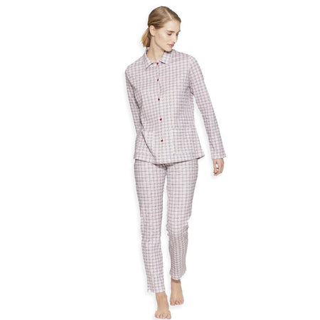 Ragno Pigiama Invernale Aperto da Donna in Caldo Cotone N13502 S28 - Passarelli Biancheria