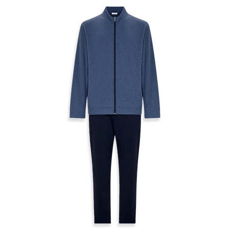 Ragno Pigiama Invernale da Uomo in Cotton Eco Pile Aperto con Zip U787N6 S52 - Passarelli Biancheria