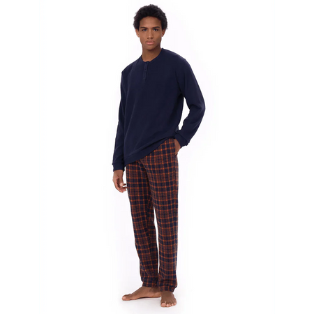 Ragno Pigiama Invernale da Uomo in Cotton Eco Pile U770N1 S42 - Passarelli Biancheria