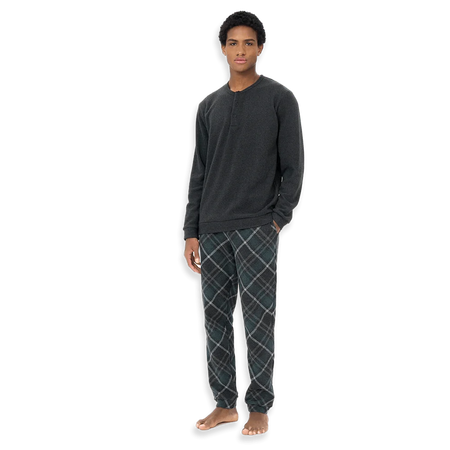 Ragno Pigiama Invernale da Uomo in Cotton Eco Pile U774NU S47 - Passarelli Biancheria