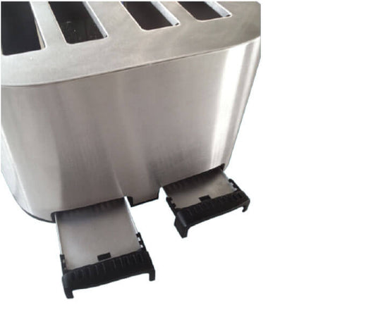 Rgv toast express 4 tostapane 4 fette con pinze removibile, 7 livelli di doratura e funzione scongelamento