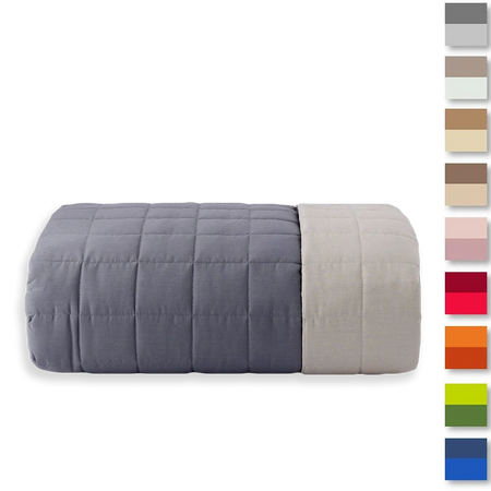 Riviera Paint Copriletto Trapuntato in Cotone Double Face Singolo - B70