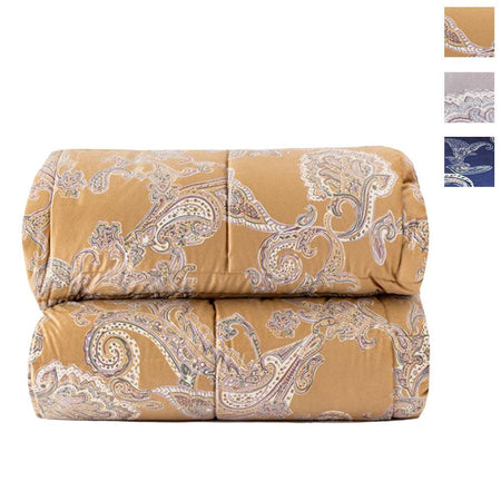 Riviera trapunta per Letto Matrimoniale in Velluto Disegno Cachemire Jaipur D110 - Passarelli Biancheria