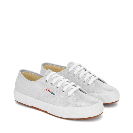Superga scarpa donna Sneakers Superga Grigio Argento con Tomaia Lamé Luminoso