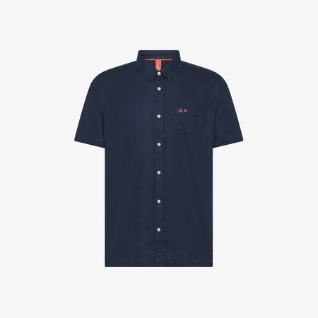 Sun68 Camicia uomo shirt linen beach s/s