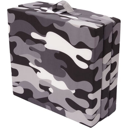 Chauffeuse pieghevole - SAMBA - Grigio - Multiposizione - Mimetico militare - 190 x 70 x 9 cm