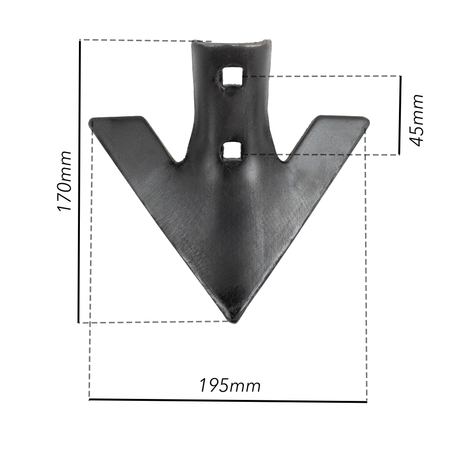 Vomerina per molla quadra spessore 5mm confezione da 3 pezzi