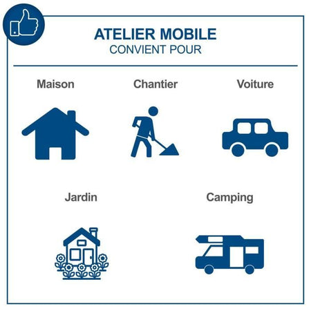 Valigetta portautensili da 135 pezzi - SCHAPPACH - TB170 - Utensili in acciaio al cromo vanadio - Custodia con serratura