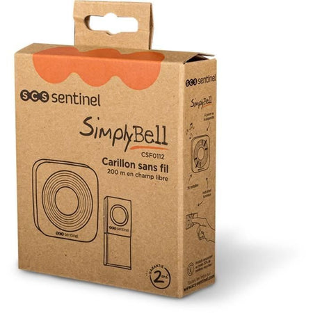 Campanello wireless - SCS SENTINEL - 200 metri - SimplyBell - Nero
