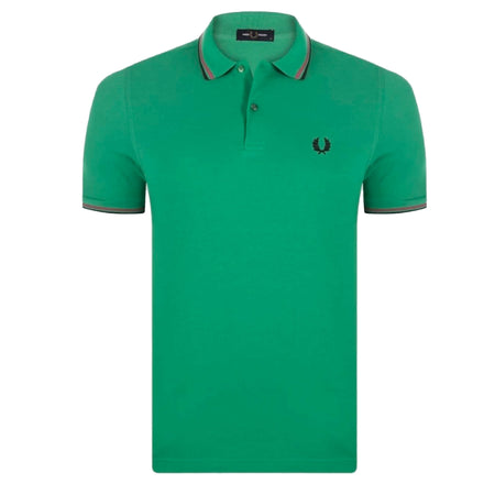 Fred Perry Polo Con Doppia Riga Uomo Regolar Fit Polo Maniche Corte Con Colletto