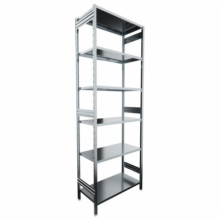 Scaffalatura in ferro da magazzino Zincata cm 100x50x300h