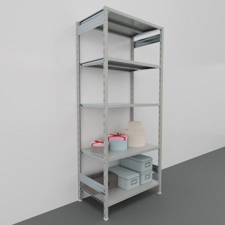 Scaffalatura in metallo da magazzino Verniciata cm. 100x60x242h