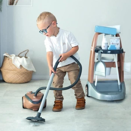 SMOBY - Carrello per la casa Rowenta + Aspirapolvere - da 3 anni