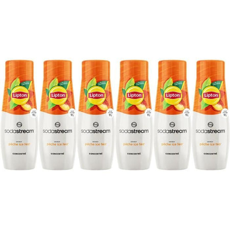 Concentrati SODASTREAM - Confezione da 6 concentrati Lipton Ice Tea - Fino a 54 litri di bevande - 440 ml