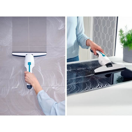 LEIFHEIT 51030 - Set aspirapolvere per finestre Nemo - Serbatoio 60ml - Autonomia 45min - IPX7 - Design ergonomico e sottile - Impermeabile