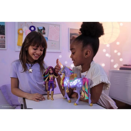 SPIN MASTER UNICORNO CON FUNZIONI 28 CM WILDSTAR + BAMBOLA 24 CM Unicorn Academy