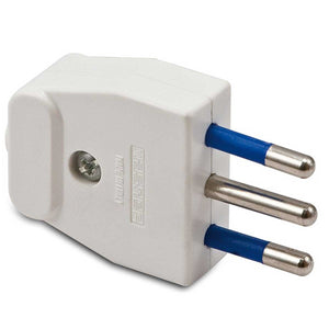 Spina Volante 10A Bianca 2P+T 220V