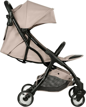 KIKKABOO Passeggino Cloe - colore BEIGE - telaio in alluminio, Pieghevole, omologato fino a 22 kg, Passeggino 0+ Mesi fino 22 Kg - Passeggino Leggero con Chiusura Compatta, Schienale Reclinabile e Regolabile, Poggiagambe