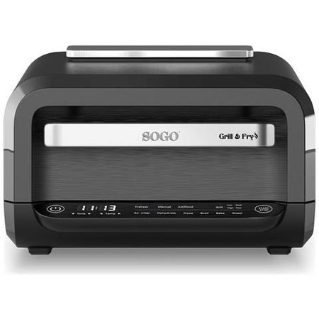 SOGO Griglia con friggitrice ad aria multifunzione 4L/ grill + friggitrice / 1700W / touch control / timer 120min