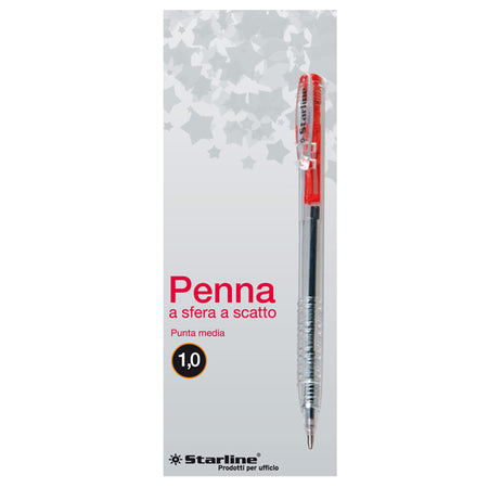 Scatola 20 Penne Sfera Scatto Rosso 1.0Mm Starline