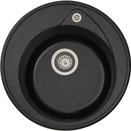 STRADOUR Lavello da incasso in RONDA, in SMC BLACK STRAW - 06, 1 vasca, dim. 49 cm, svuotamento manuale