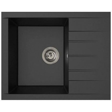 Lavello - Resina SMC - Nero glitterato - Incasso - STRADOUR - Cube 1C XS - 62 x 50 cm