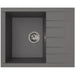 Lavello - Resina SMC - Grigio cemento - Incasso - STRADOUR - Cube 1C XS - 62 x 50 cm
