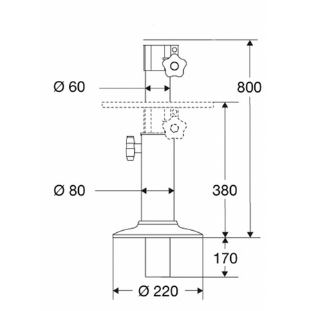Supporto Telescopico Mm.380/800