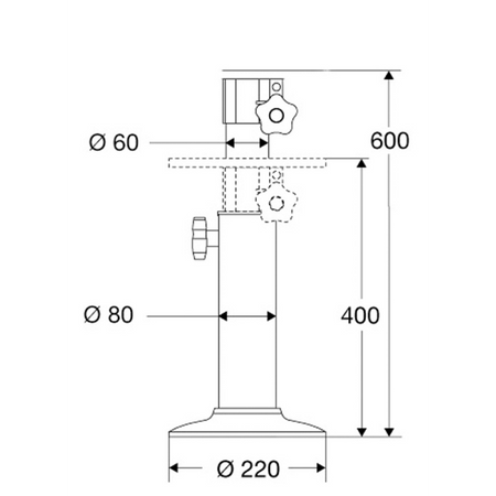 Supporto Telescopico Mm.400/600