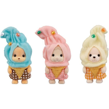 Il trio di bambini in costumi di crema vetrati - Famiglie Sylvanian - 5593 - da 3 anni