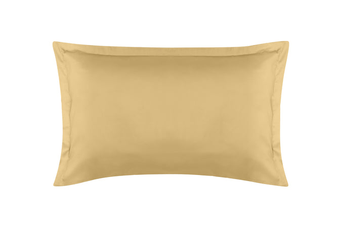 Coppia Di Federe in Raso di Puro Cotone DELUXE 3 Volani Grano Maturo