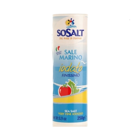 Sale finissimo iodato | Sale marino di Trapani | Sosalt, Sicilia | 250g