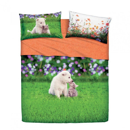 Bassetti Completo Lenzuola Copriletto Matrimoniale Smack D85 - Passarelli Biancheria