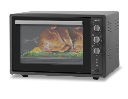 SOGO Forno elettrico, con girarrosto e convezione 70L / 1840W / timer / 6 funzioni di cottura / funzione yogurt
