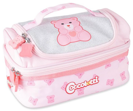 Colourbook - Lunch Bag Coccolotti, Borsa Portapranzo, Doppio Scomparto, 5 L, Dimensioni 25x13x15 Cm (classic Rosa) Lunch Bag Coccolotti Classic Rosa
