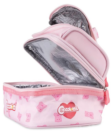 Colourbook - Lunch Bag Coccolotti, Borsa Portapranzo, Doppio Scomparto, 5 L, Dimensioni 25x13x15 Cm (classic Rosa) Lunch Bag Coccolotti Classic Rosa
