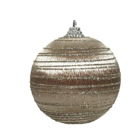 Palline champagne decorazione per albero di natale da 8 cm, confezione da 12 pezzi