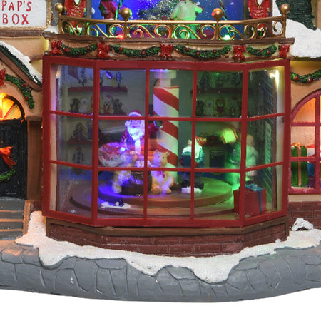Scena animata a Led con negozio di giocattoli con luci 28,5 cm