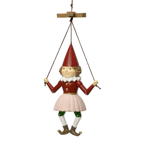 Pendaglio burattini decorazione per albero di natale h 10,7 cm