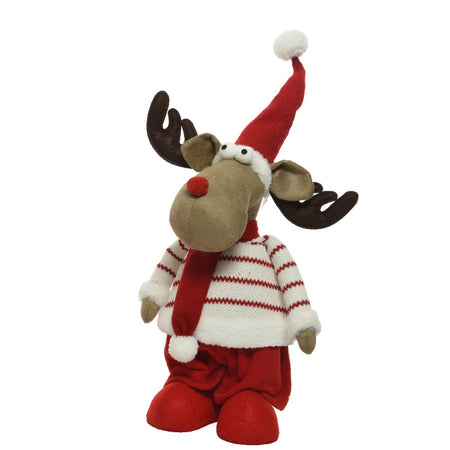 Peluche natalizio con animazioni e suoni, decorazione per interno