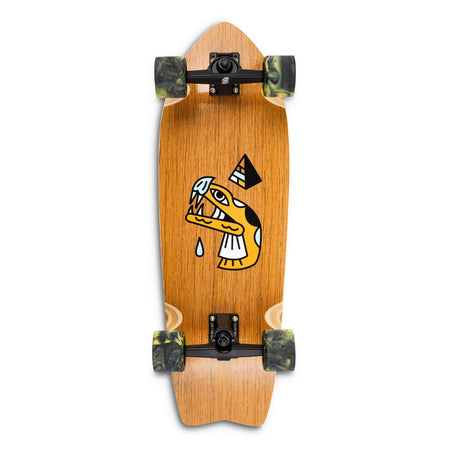 Skateboard Ghettoblaster Surfskate Teak Crocodile 30" 9.75"