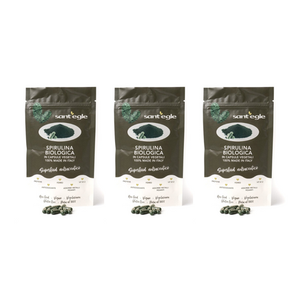 Spirulina biologica, 200 capsule da 500 mg