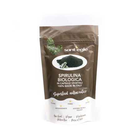 Spirulina biologica, 200 capsule da 500 mg