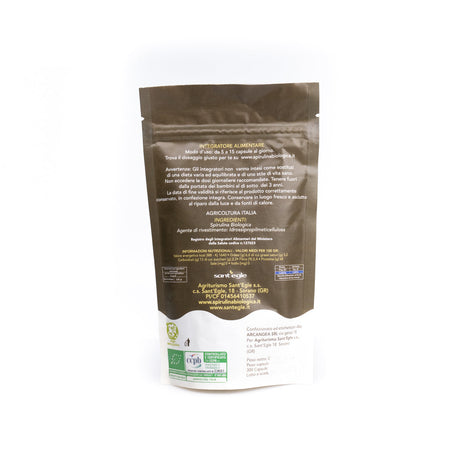 Spirulina biologica, 200 capsule da 500 mg