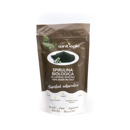 Spirulina biologica, 200 capsule da 500 mg