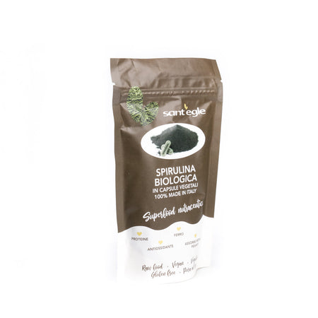 Spirulina biologica, 200 capsule da 500 mg