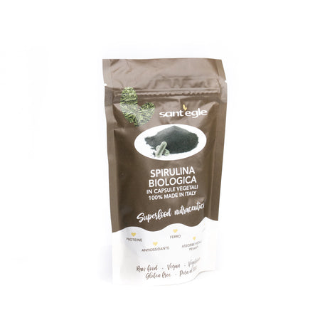 Spirulina biologica, 200 capsule da 500 mg
