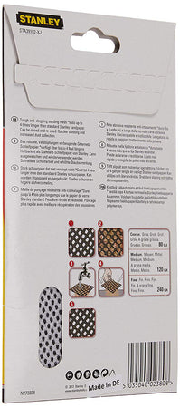 Stanley STA39102-XJ - 3 fogli di carta abrasiva grana 120